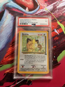 Pokemon TCG Meowth Black Star Promos Holo Card Game Boy - Image 1