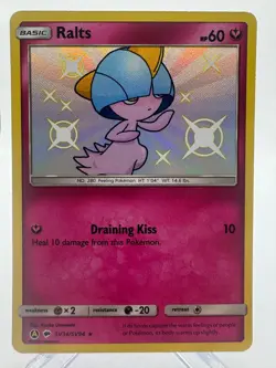Pokemon Card - Ralts Hidden Fates SV34/SV94 Shiny Holo Rare - Image 1