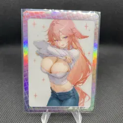 Dimensional Roaming - Anime Waifu ER-01 Card - Yae Miko - NUMBERED Serial 13/40 - Image 1