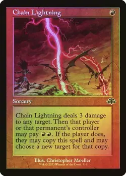 Chain Lightning FOIL RETRO - 316 - Common - Dominaria Remastered DMR MTG - Image 1
