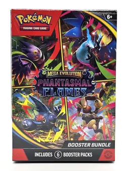 Pokemon TCG Mega Evolution Phantasmal Flames Booster Bundle Sealed New - Image 1