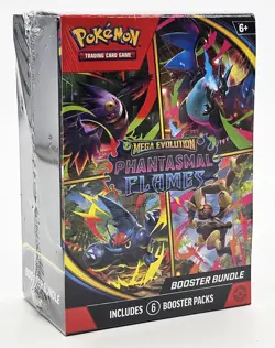 Pokemon TCG Mega Evolution Phantasmal Flames Booster Bundle Sealed New - Image 4