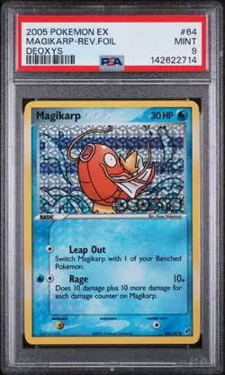 2005 POKEMON EX DEOXYS #64 MAGIKARP-REVERSE FOIL PSA - Image 1