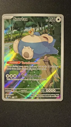 Pokemon Snorlax SVP Promo 151 Holo Full Art Near Mint - Image 1