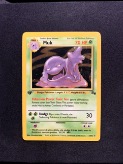 1999 Pokemon - 1st Edition Muk Holo Rare - Fossil 13/62 MP - Image 1
