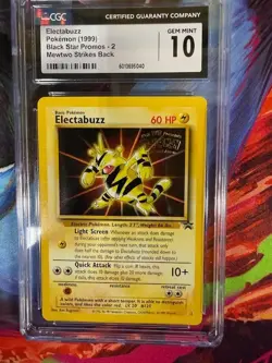 CGC 10 GEM MINT Electabuzz # 2 WB Movie WOTC Black Star PROMO Pokemon TCG 1999 - Image 1