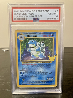 2021 Pokemon Celebrations Blastoise PSA 10 #2 GEM MT - Image 1