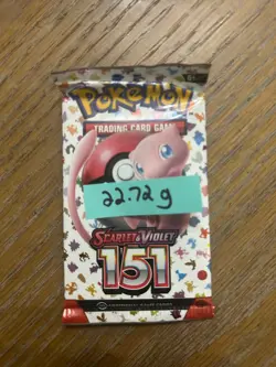 Heavy 22.72g Pokemon 151 Booster Pack 🔥🔥 Weighed Factory Sealed New SEALED - Image 2