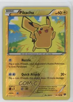 Pikachu Reverse Foil Pokemon XY Base Set #42 - Image 1