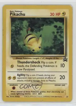 Pikachu (The Power of One) Pokemon WOTC Black Star #27 1999 - Image 1