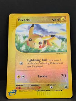 Pikachu 124/165 Expedition Base Set Reverse Holo Rare Pokemon TCG LP - Image 3