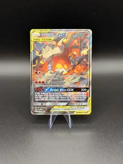 Pokemon Reshiram & Charizard GX SM201 TAG TEAM Promo Full Art Holo - Image 1
