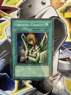 Yugioh Graceful Charity SDP-040 Super Rare 1st Ed MP - Image 1