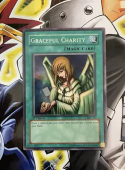 Yugioh Graceful Charity SDP-040 Super Rare 1st Ed MP - Image 3