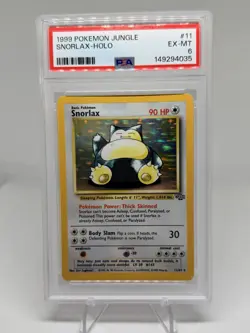 1999 POKEMON JUNGLE 11/64 SNORLAX-HOLO PSA 6 - Image 1