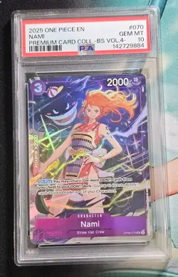 2025 ONE PIECE PREMIUM CARD COLLECTION BEST SELECTION VOL.4 #070 NAMI PSA 10 - Image 1