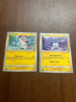 Pokemon TCG Bahasa Indonesia Language Plusle & Minun Toys Kingdom Promo Card - Image 1