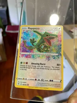 Pokemon TCG SS Vivid Voltage 138/185 Rayquaza Amazing Rare Holographic Card NICE - Image 3