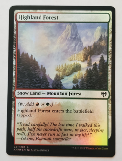 1x Highland Forest FOIL Kaldheim MTG Magic the Gathering NM - Image 1