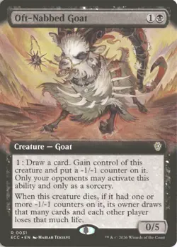 MTG Oft-Nabbed Goat (0031) *Non-Foil* Ext Art Commander: Lorwyn Eclipsed MT/NM - Image 1
