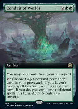 Conduit of Worlds (Extended Art) [Phyrexia: All Will Be One] Foil Near Mint - Image 1