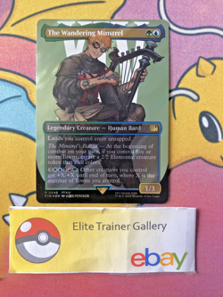 The Wandering Minstrel MTG (Borderless) (Surge Foil) Near Mint - Image 1