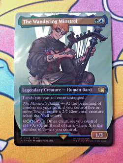 The Wandering Minstrel MTG (Borderless) (Surge Foil) Near Mint - Image 2