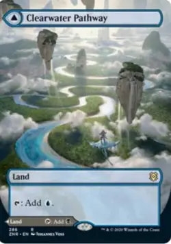 Clearwater Pathway / Murkwater Pathway (Borderless) NM ZNR Zendikar Rising #286 - Image 1