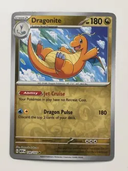 Pokemon TCG Dragonite 149/165 Reverse Holo Rare Scarlet & Violet 151 2023 NM - Image 1
