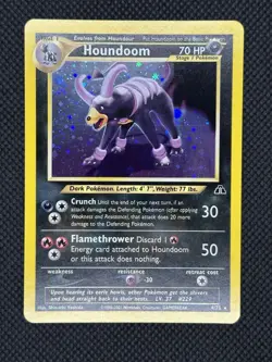 Pokemon TCG Houndoom 4/75 Neo Discovery Unlimited Rare Vintage Holo NM - Image 1