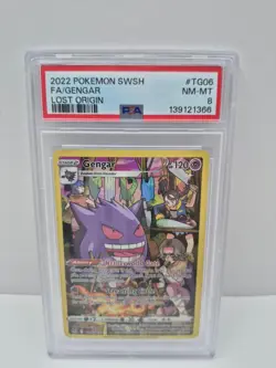 Gengar Ultra Rare SWSH11: Lost Origin Trainer Gallery TG06/TG30 PSA 8 Pokemon - Image 1