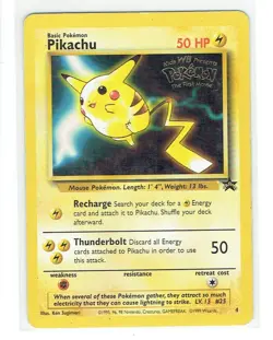 Pikachu 4 - WOTC Black Star Promo Pokemon: The First Movie - MP - Image 1