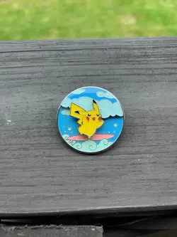 Official Pokemon Flying & Surfing Pikachu Celebrations Pin 2021 - Image 1