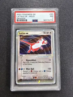 2003 Pokemon 93/97 Latias EX Holo Dragon NM PSA 7 Vintage - Image 1