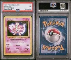 PSA 1 - Mewtwo #3 1999 WB POKEMON THE FIRST MOVIE PROMO - Image 1