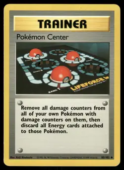 Pokemon Center 85/102 Uncommon Base Set Unlimited Pokemon Lightly Played - Image 1