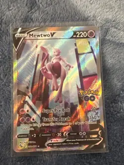Mewtwo V (Alternate Full Art) 072/078 Pokemon GO Holo - Image 1