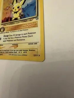 Pokemon TCG Pichu Neo Genesis 12/111 Holo Rare Unlimited 2000 30 HP Ken Sugimori - Image 2