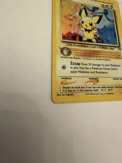 Pokemon TCG Pichu Neo Genesis 12/111 Holo Rare Unlimited 2000 30 HP Ken Sugimori - Image 3