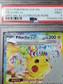 2024 Pokemon SSP EN Pikachu ex Special Illustration RARE 238/191 PSA Mint 9 #238 - Image 5