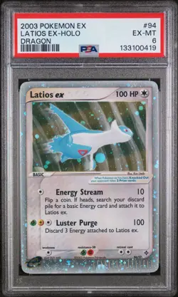 Latios EX 94/97 Pokemon TCG EX Dragon PSA 6 EX-MT - Image 1