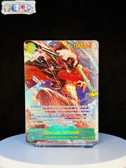 One Piece Card Game 🏴‍☠OP14-119 Dracule Mihawk SEC NM Alt Art Foil ENGISH - Image 1