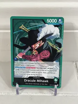 Dracule Mihawk Leader The Azure Sea's Seven OP14-020 NM One Piece - Image 1