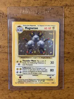 1999 Pokemon Base Set Unlimited #9/102 Magneton Holo RARE TCG WOTC VINTAGE - Image 1