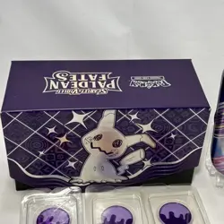 Paldean Fates Pokemon Empty(no Cards) Trainer Box& Tin W/ 4 Dice, 3 TCG Markers - Image 4