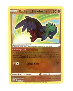 Pokemon TCG Radiant Hawlucha Holo Rare Card 081/189 Swsh10 Astral Radiance - Image 1