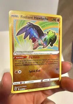 Pokemon TCG Radiant Hawlucha Holo Rare Card 081/189 Swsh10 Astral Radiance - Image 3
