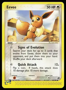 Eevee 63/100 Common Sandstorm Pokemon Card - Image 1