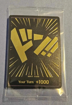 DON!! Card Black & Gold One Piece TCG Promo Card Treasure Cup Sealed Foil - Image 1