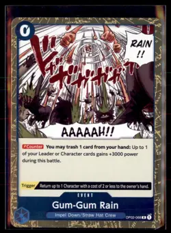 One Piece The Best- Vol. 2 OP02-068 Gum-Gum Rain Rare Reprint 5 card lot - Image 1